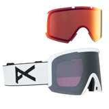 Anon Nesa Goggles + Bonus Lens + MFI® Face Mask - White with Perceive Sunny Onyx Lens 2027