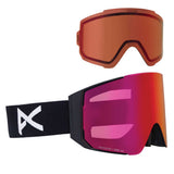 Anon Sync Low Bridge Goggles + Bonus Lens - Black/Perceive Sunny Red 2027