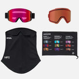 Anon Sync Low Bridge Goggles + Bonus Lens - Black/Perceive Sunny Red 2027