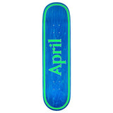 April Team Og Logo Blue/Green Skateboard Deck 8.25"