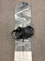 Pre Owned Burton Flight Attendent 152cm Snowboard & New Burton Cartel Bindings Black Medium