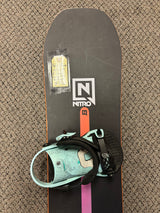 Pre Owned Nitro Prime 160cm Wide Snowboard & Union Contact Pro Bindings Large