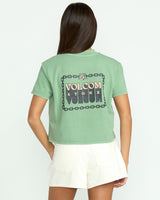 Volcom Women's Dial Crop Short Sleeve Shirt