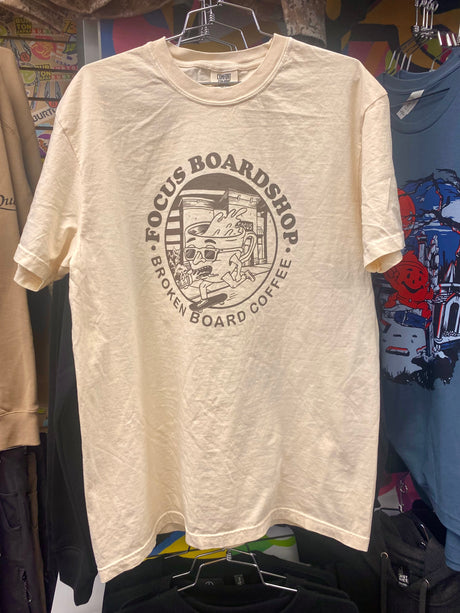 Focus Boardshop & Broken Board Coffee Collaboration Short Sleeve T-Shirt