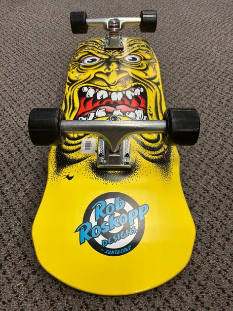 Santa Cruz Rob Roskopp Face Yellow Reissue Skateboard Deck 9.5" Complete