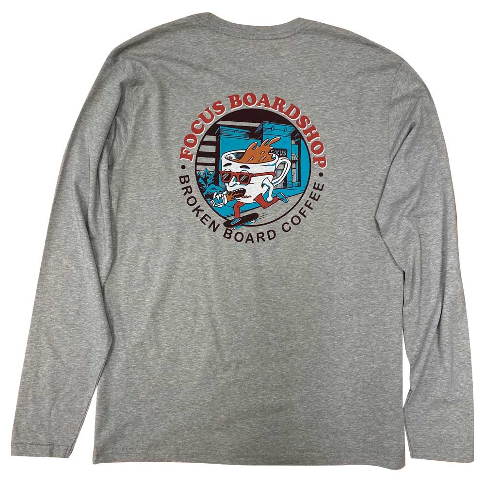 Focus Boardshop and Broken Board Coffee Collaboration RecycledSoft Long Sleeve T-Shirt