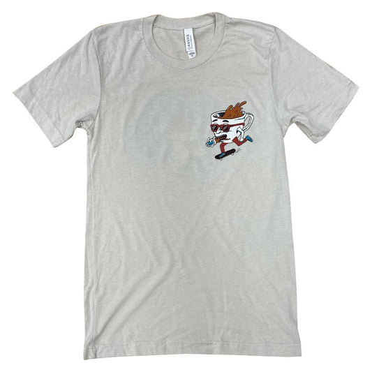 Focus Boardshop and Broken Board Coffee Collaboration T-Shirt - Cement