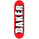 Baker Skateboard Brand Logo Red/Wht Skateboard Deck 8.5"