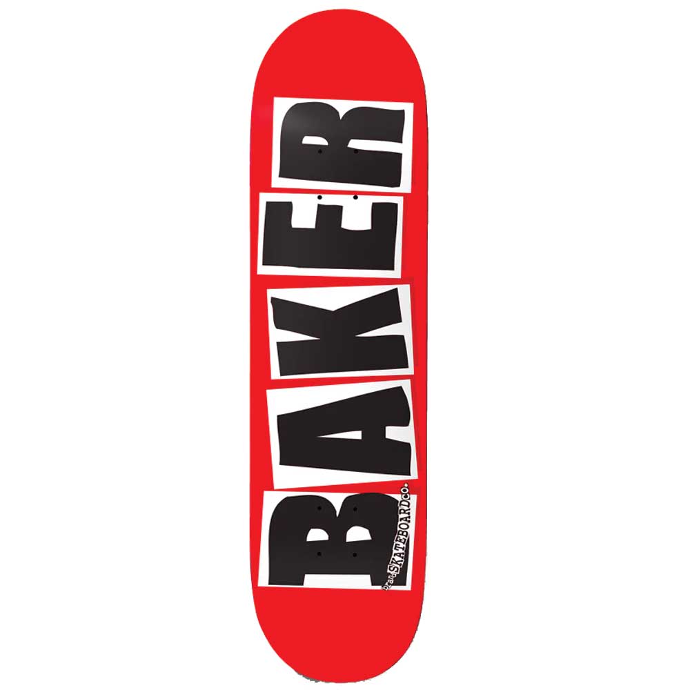 Baker Skateboard Brand Logo Black/Red Skateboard Deck 8.75"