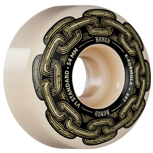Bones X Formula Gold Chain V1 Standard V5 Sidecut Skateboard Wheels 97a 54mm