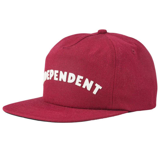 Independent Brigade Strapback Unstructured Mid Hat - Cardinal
