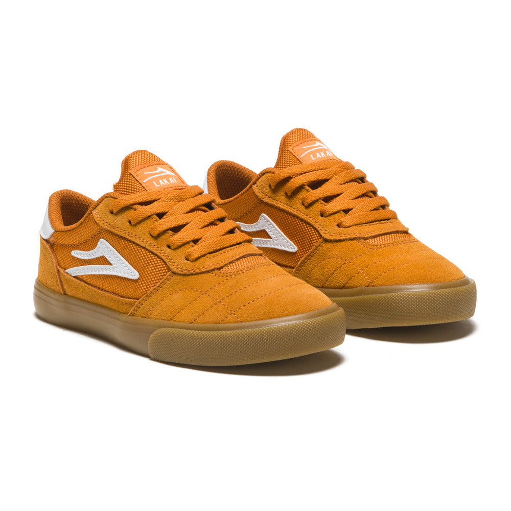 Lakai Cambridge Kids Skate Shoes - Orange Suede