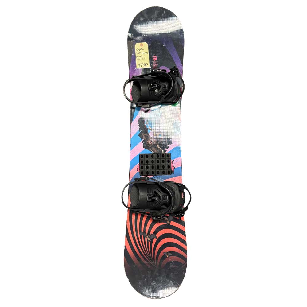 Pre Owned Capita Scott Stevens Mini 125 Snowboard and Size 4-7 Union Bindings