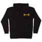 Independent Carved Span Pullover Hoodie Men's Sweatshirt - Black