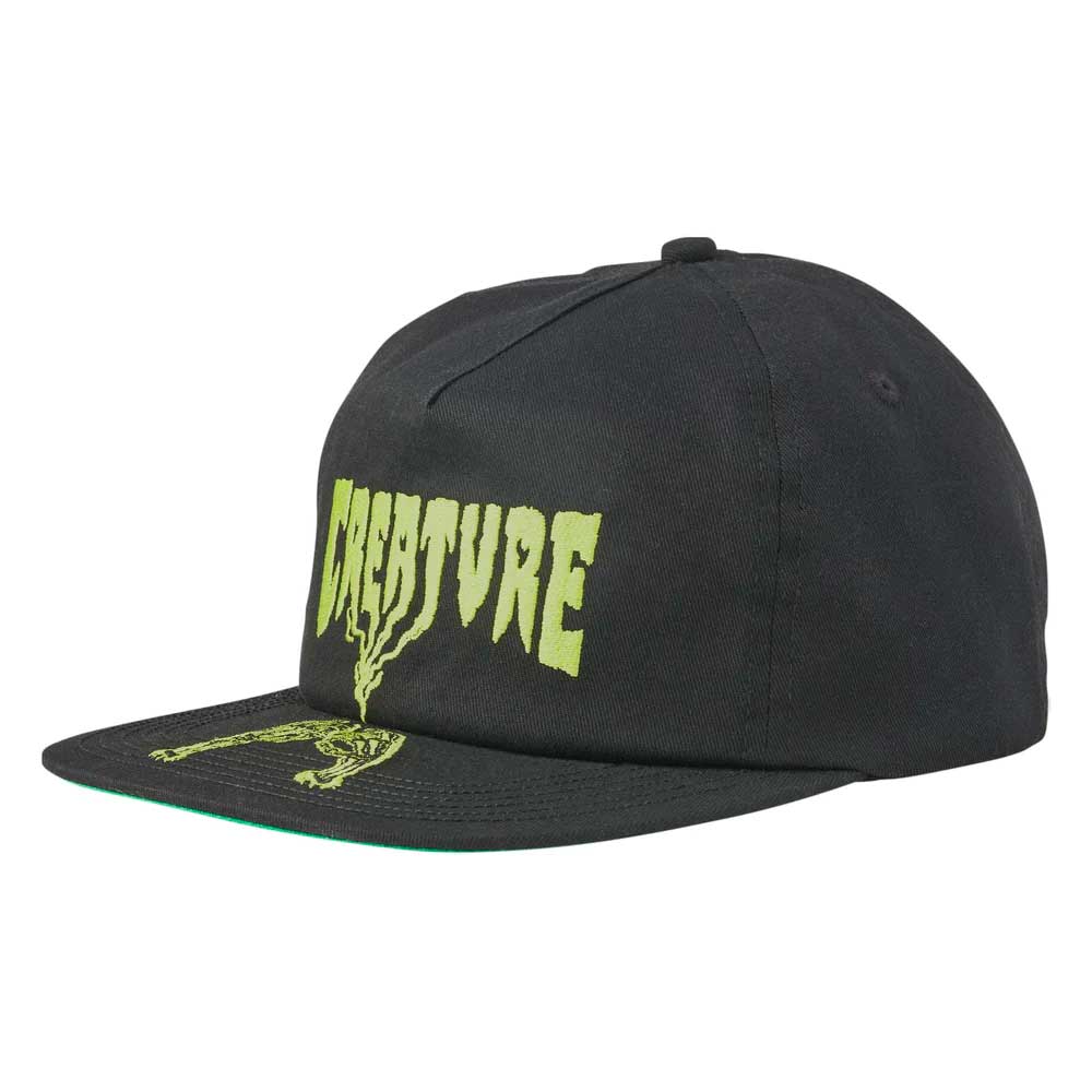Creature Rolling In The Grave Snapback Mid Profile Hat - Black