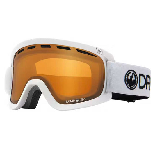 Dragon D2 Snowboard Goggles - White/Amber
