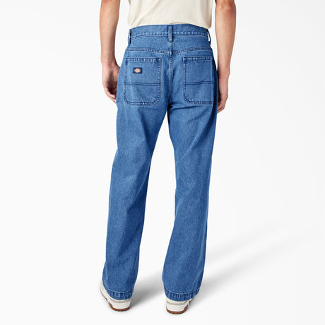 Dickies Loose Fit Double Knee Jeans Stonewashed Indigo Blue