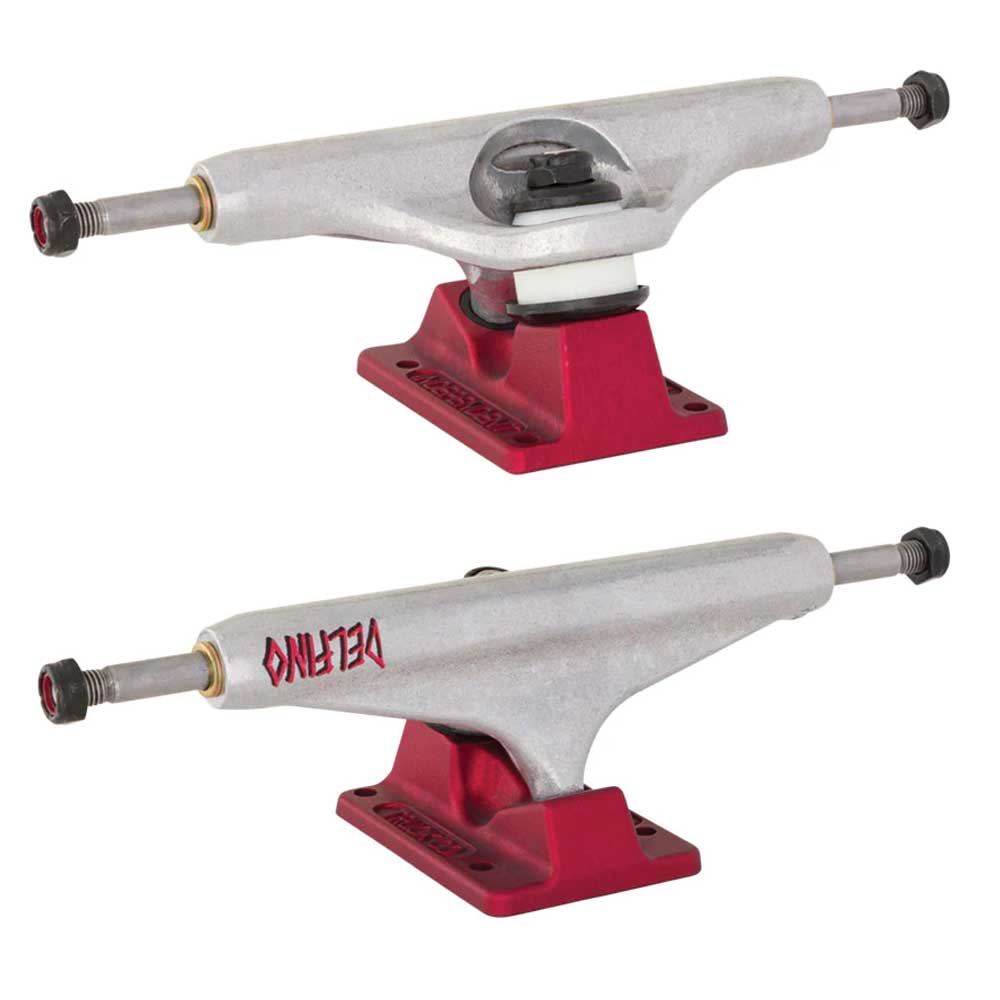 Independent Stage 11 Hollow Delfino Silver Red Skateboard Trucks