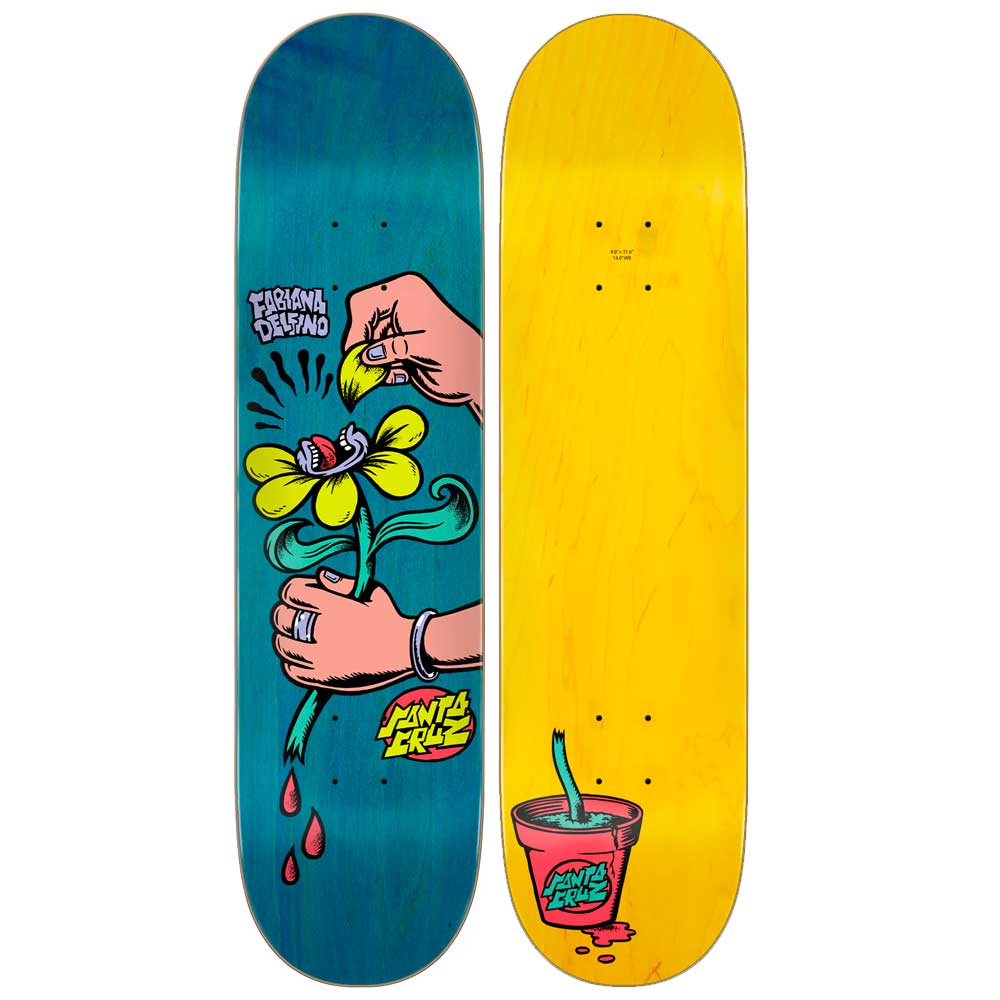 Santa Cruz Delfino Loves Me Not Pro Skateboard Deck 8.0"