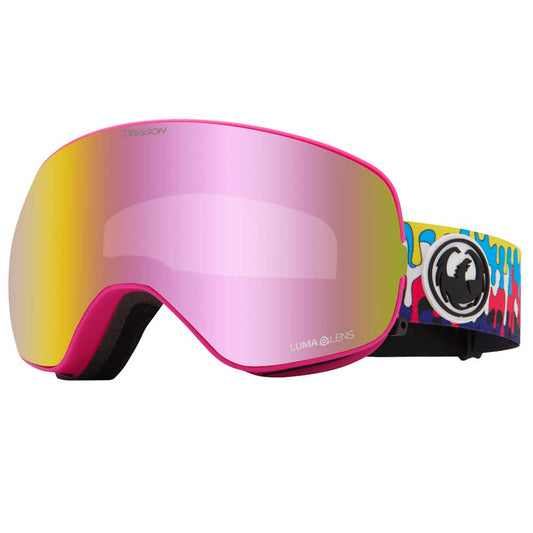 Dragon X2S Mag OTG Snowboard Goggles - Drip/Lumalens Pink Ion + Bonus Lumalens Dark Smoke Lens