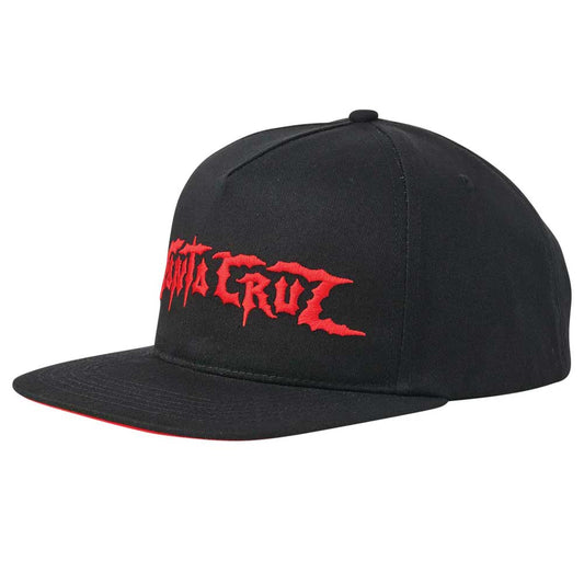Santa Cruz Dungeon Strip Snapback Mid Profile Hat - Black