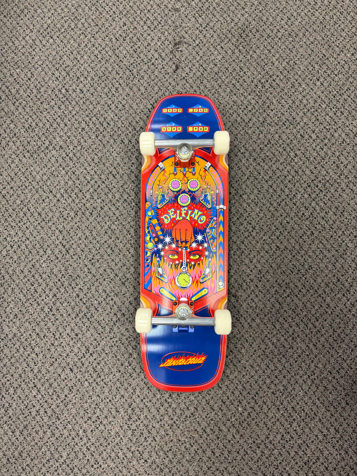 Santa Cruz Delfino Skateboard Deck 9.1" Complete