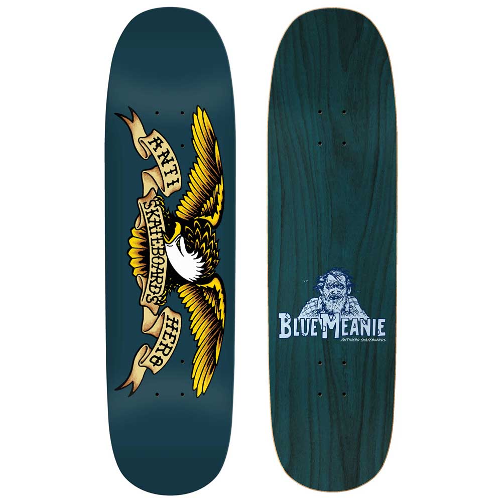 Anti Hero Team Shaped Eagle Blue Meanie Skateboard Deck 8.75"
