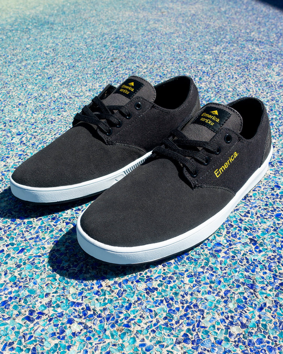 Emerica The Romero Laced Skate Shoes - Grey/Black/Yellow