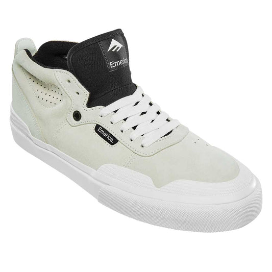 Emerica Pillar Skate Shoes - White/White/Suede