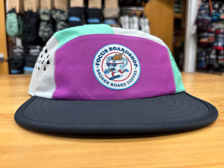 Coal X Focus X Broken Provo UPF Tech 5 Panel Cap