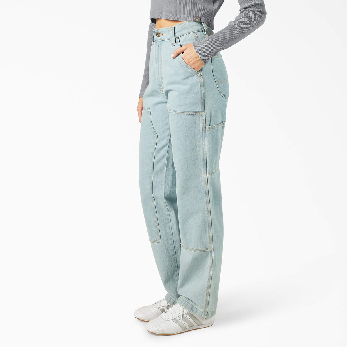 Dickies Women's Madison Loose Fit Denim- Vintage Denim Wash