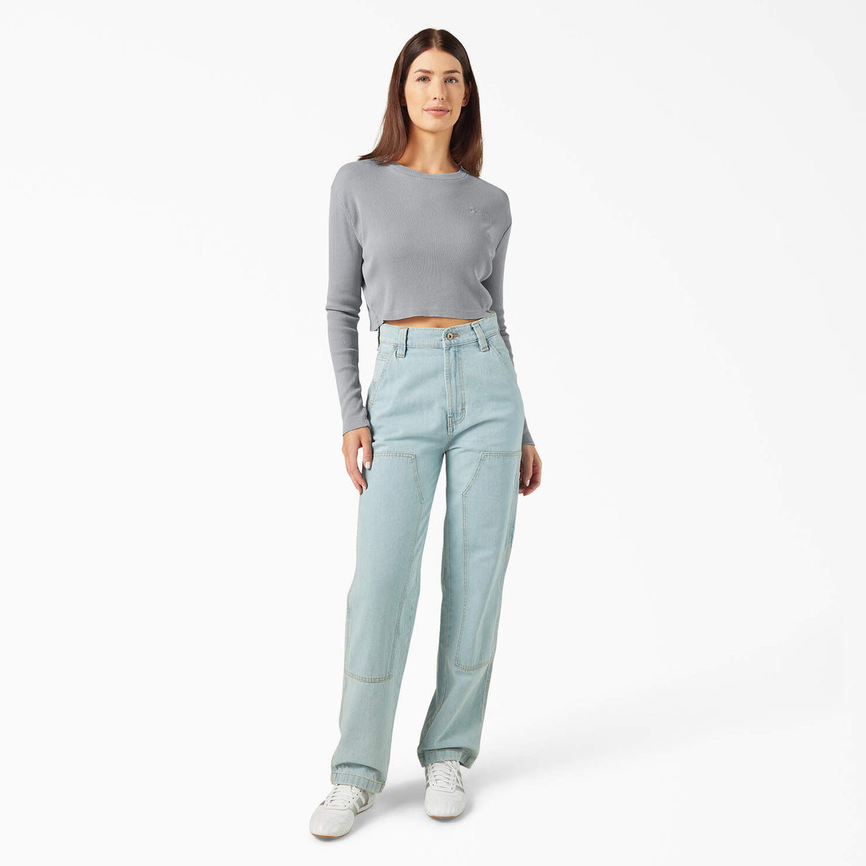 Dickies Women's Madison Loose Fit Denim- Vintage Denim Wash