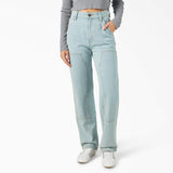 Dickies Women's Madison Loose Fit Denim- Vintage Denim Wash