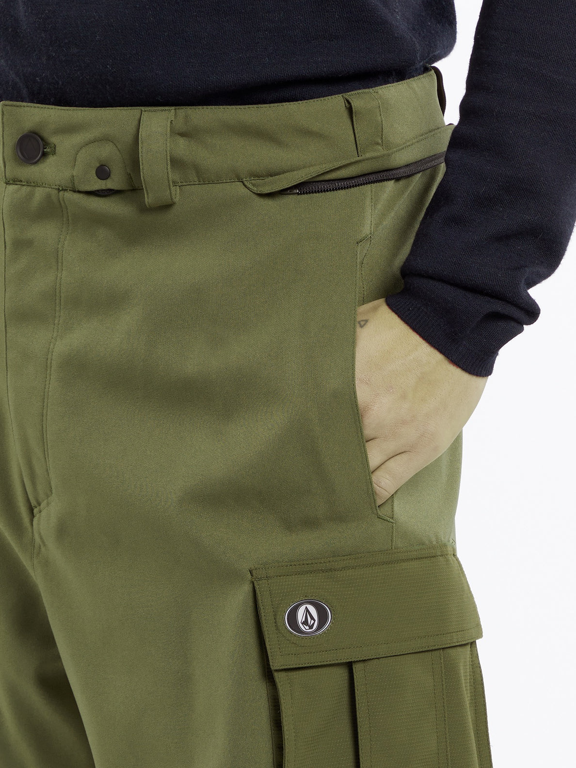 Volcom Men's Nwrk Baggy Snow Pants - Military