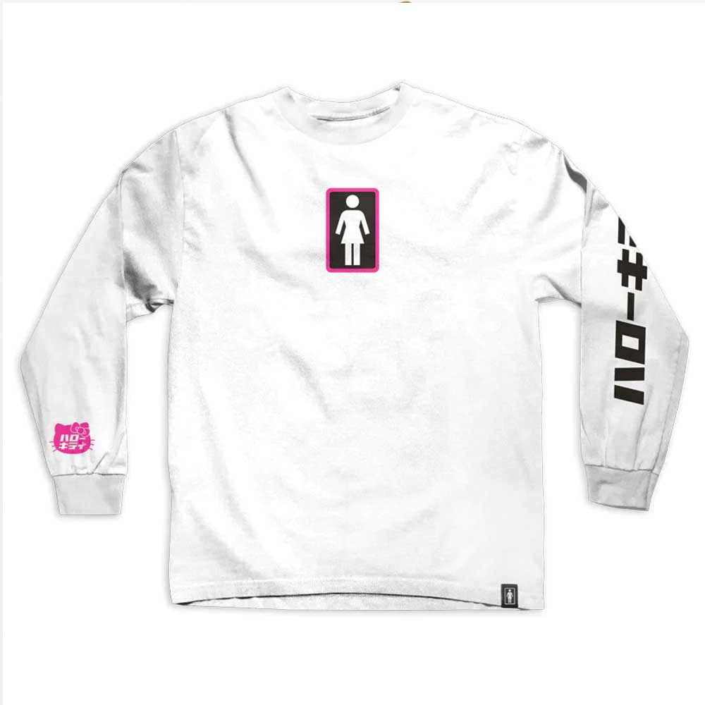 Girl Tokyo Speed Character Longsleeve T-Shirt - White