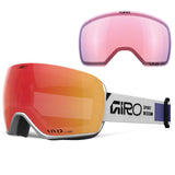 Giro Article II Snow Goggles - 2026 White Slide Strap with Vivid Ember Lens + Bonus Vivid Infrared Lens