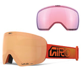 Giro Contour Snow Goggles - 2026 Faded Orange Strap with Vivid Copper Lens + Bonus Vivid Infrared Lens