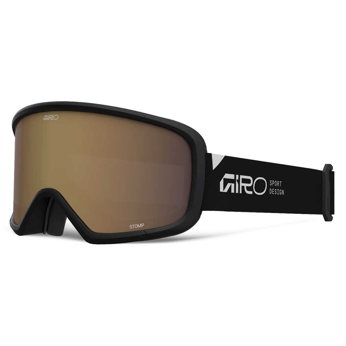 Giro Stomp Youth Snow Goggles - 2026 Black Wordmark Strap with Amber Rose Lens