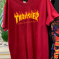 Thrasher Flame T-Shirt - Maroon
