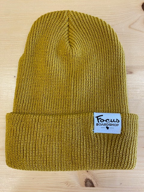 Focus Boardshop Woven Label Perfect Knit Acrylic Beanie - Harvest