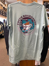 Focus Boardshop and Broken Board Coffee Collaboration Short Sleeve Tri-blend T-Shirt