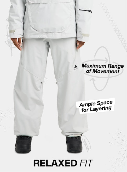 Burton Women's Reserve 2L Relaxed Snow Pants - 2026 Gray Cloud