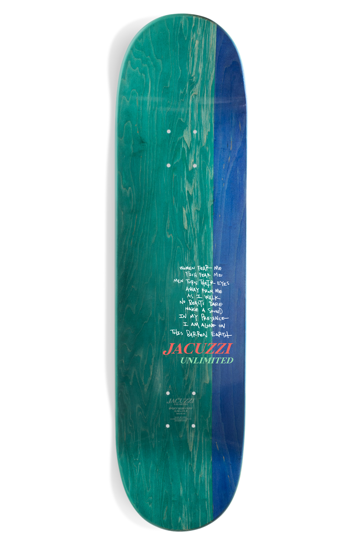 Jacuzzi Skateboards Fish Bowl Skateboard Deck 8.0"