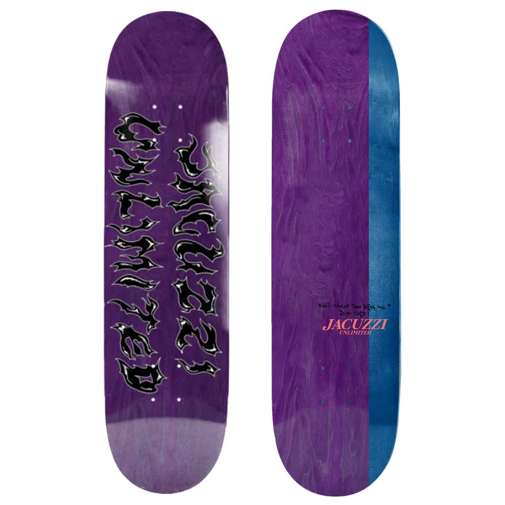 Jacuzzi Skateboards Ice Font Skateboard Deck 8.25"