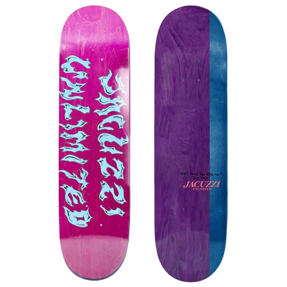 Jacuzzi Skateboards Ice Font Skateboard Deck 8.5"