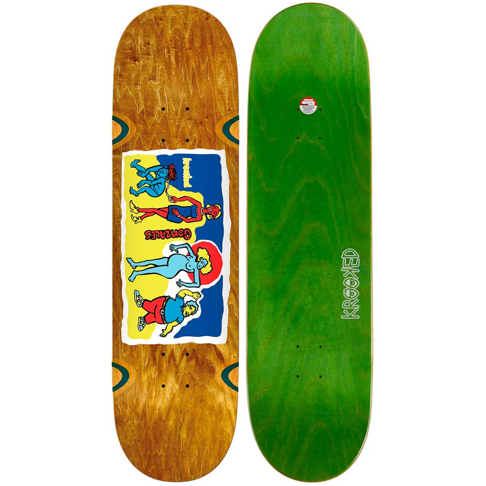 Krooked Gonz Family Affair With Wheel Wells Skateboard Deck 9.0"