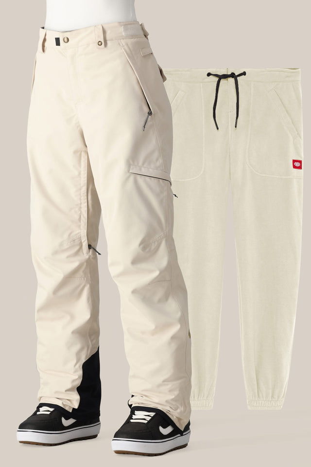 686 Women's Smarty 3-in-1 Cargo Pant - Limestone - flat
