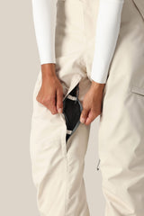 686 Women's Smarty 3-in-1 Cargo Pant - Limestone - vent detail