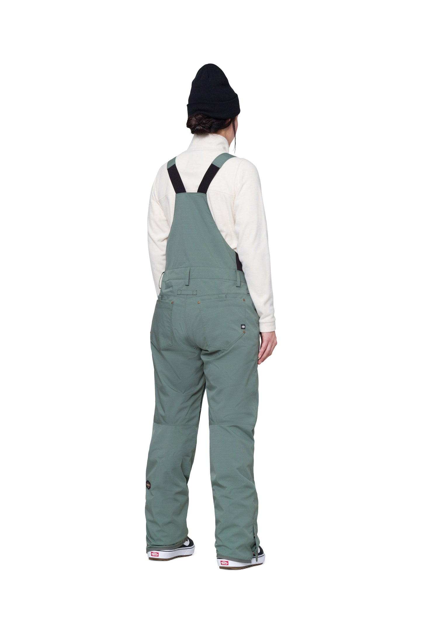 686 Women's Black Magic Insulated Snow Bibs 2024 - Cypress Green Geo Jacquard