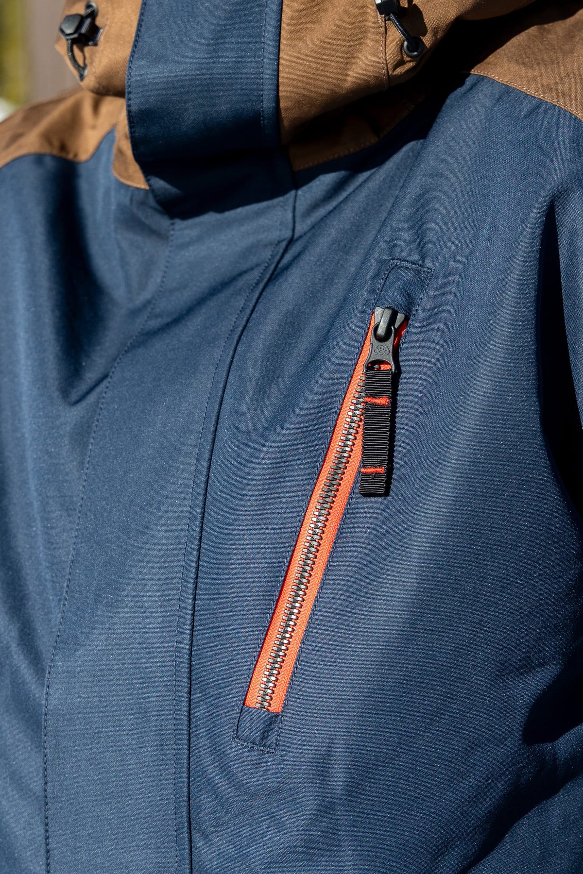 686 Men's Nightline Insulated Jacket - Navy Dark Earth Colorblock - detail